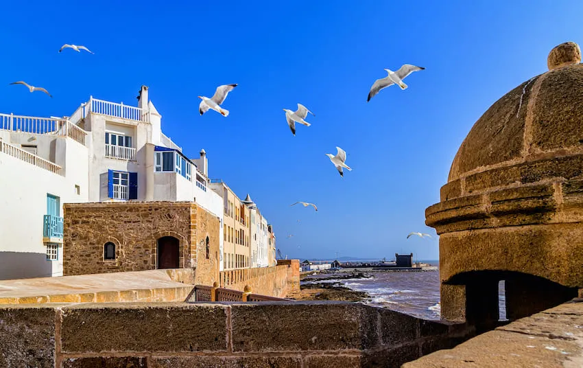 Maisons traditionnelles et murs à essaouira